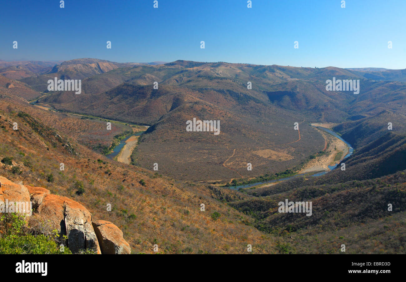 view to the Phongolo River, South Africa, Ithala Nature Reserve Stock Photo