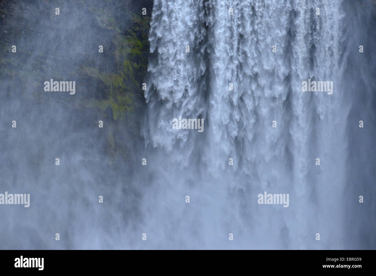 detail of Skogarfoss waterfall, Iceland Stock Photo