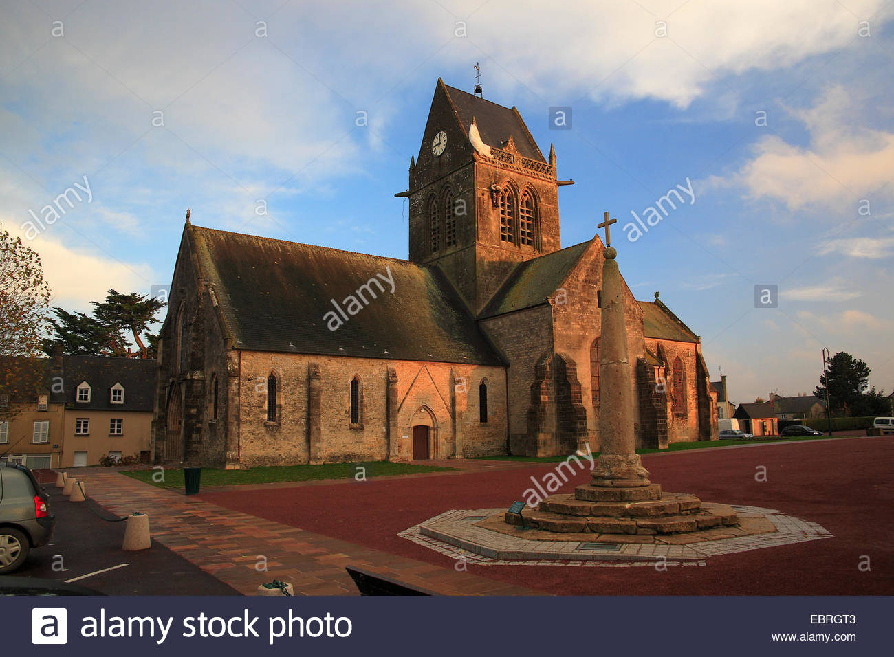 The Church At Sainte Mere Eglise High Resolution Stock Photography and