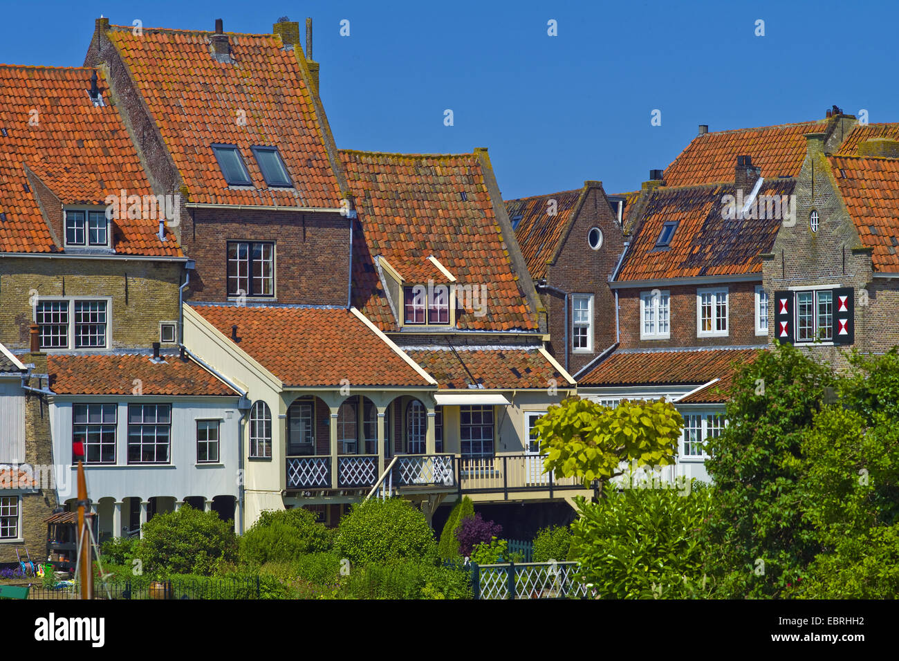 old historical houses at Oude Haven, Netherlands, Noord Holland