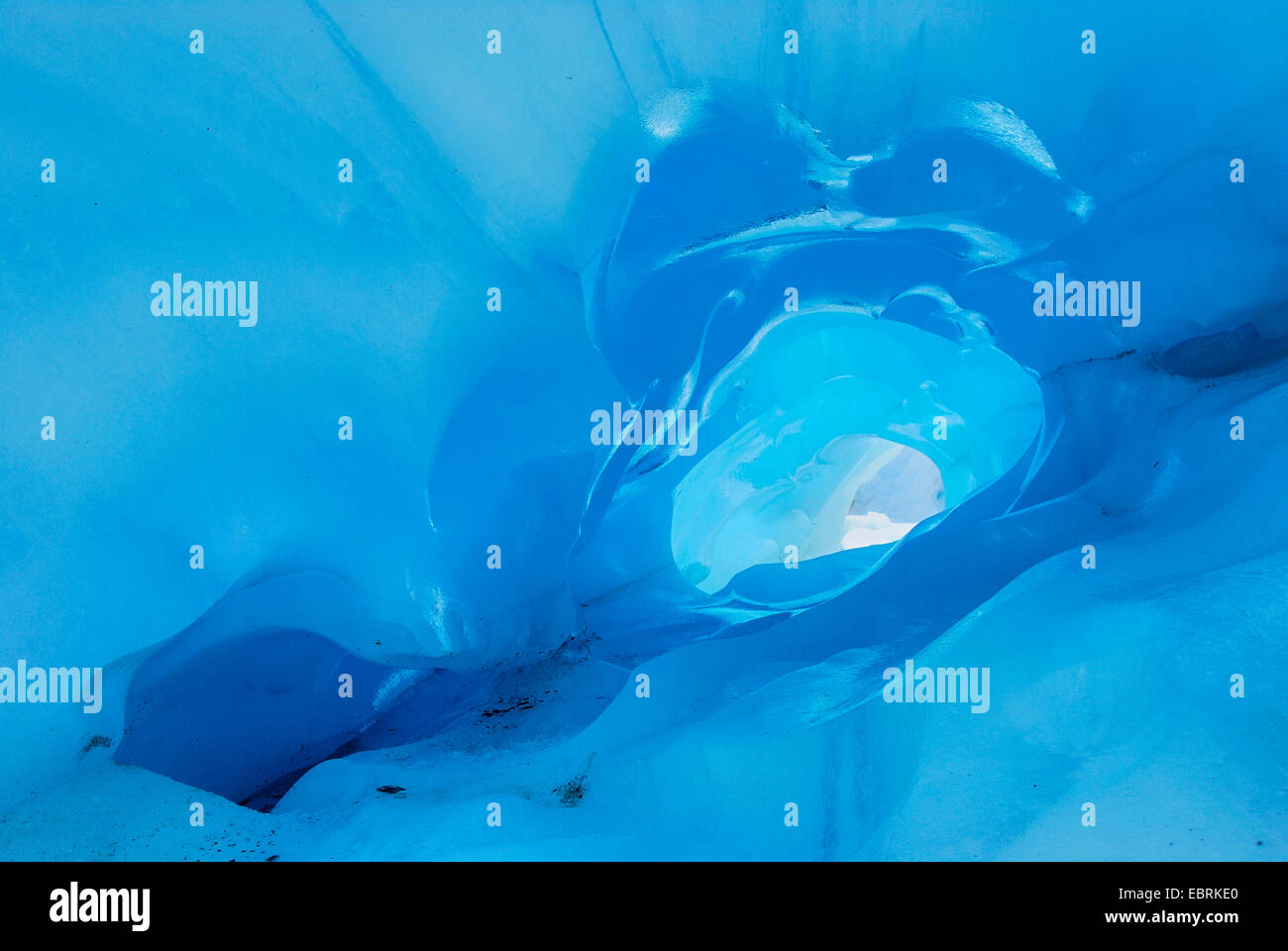 ice cave in the Fox Glacier, New Zealand, Southern Island, Westland National Park Stock Photo