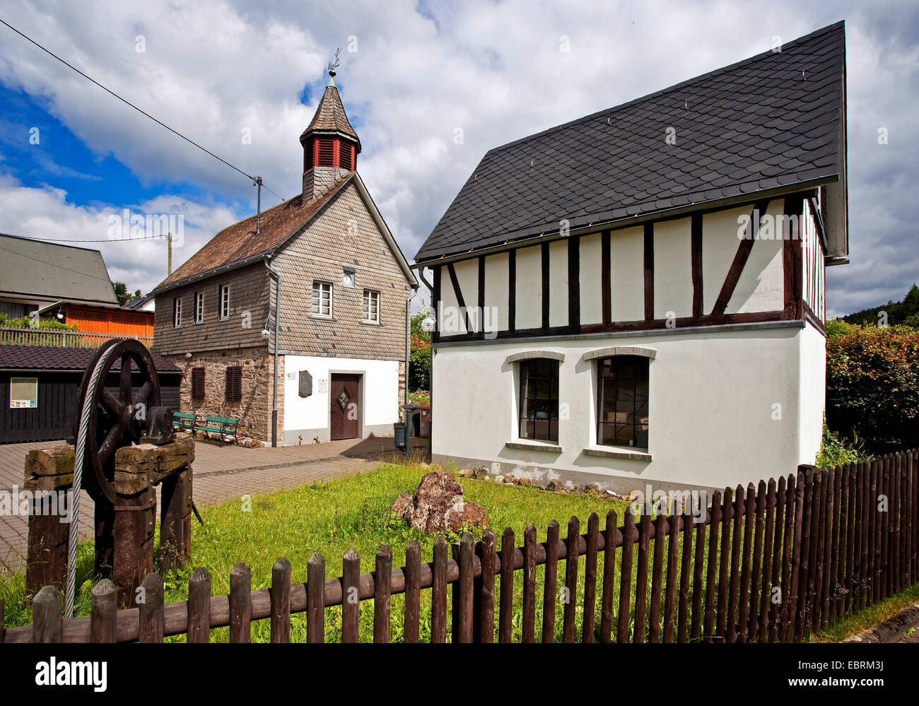 mining museum with pray house in Muesen, Germany, North Rhine-Westphalia, Siegerland, Hilchenbach Stock Photo