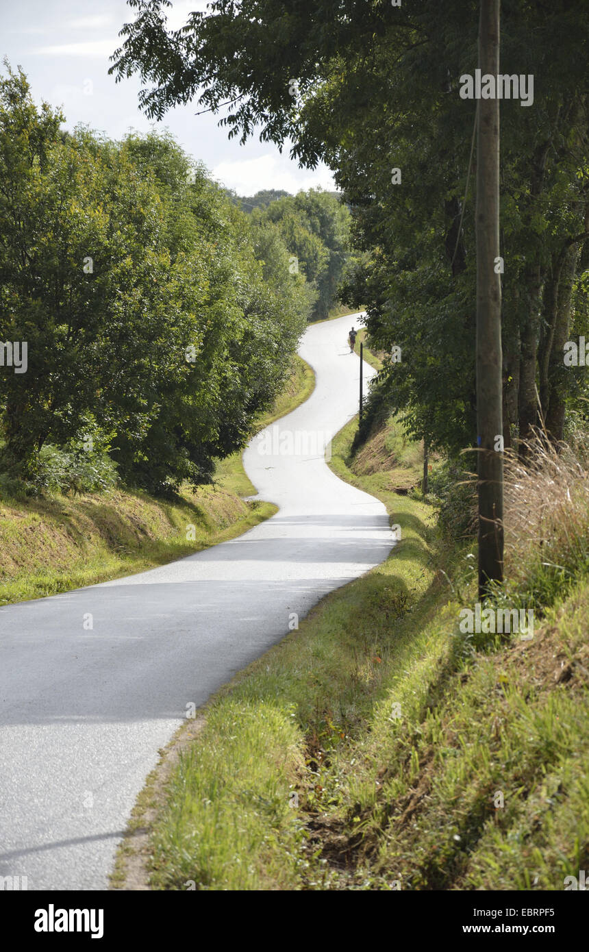 winding road, France, Brittany, Erquy Stock Photo