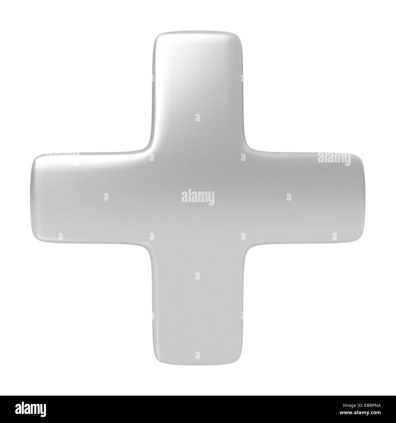 Silver plus sign Stock Photo - Alamy