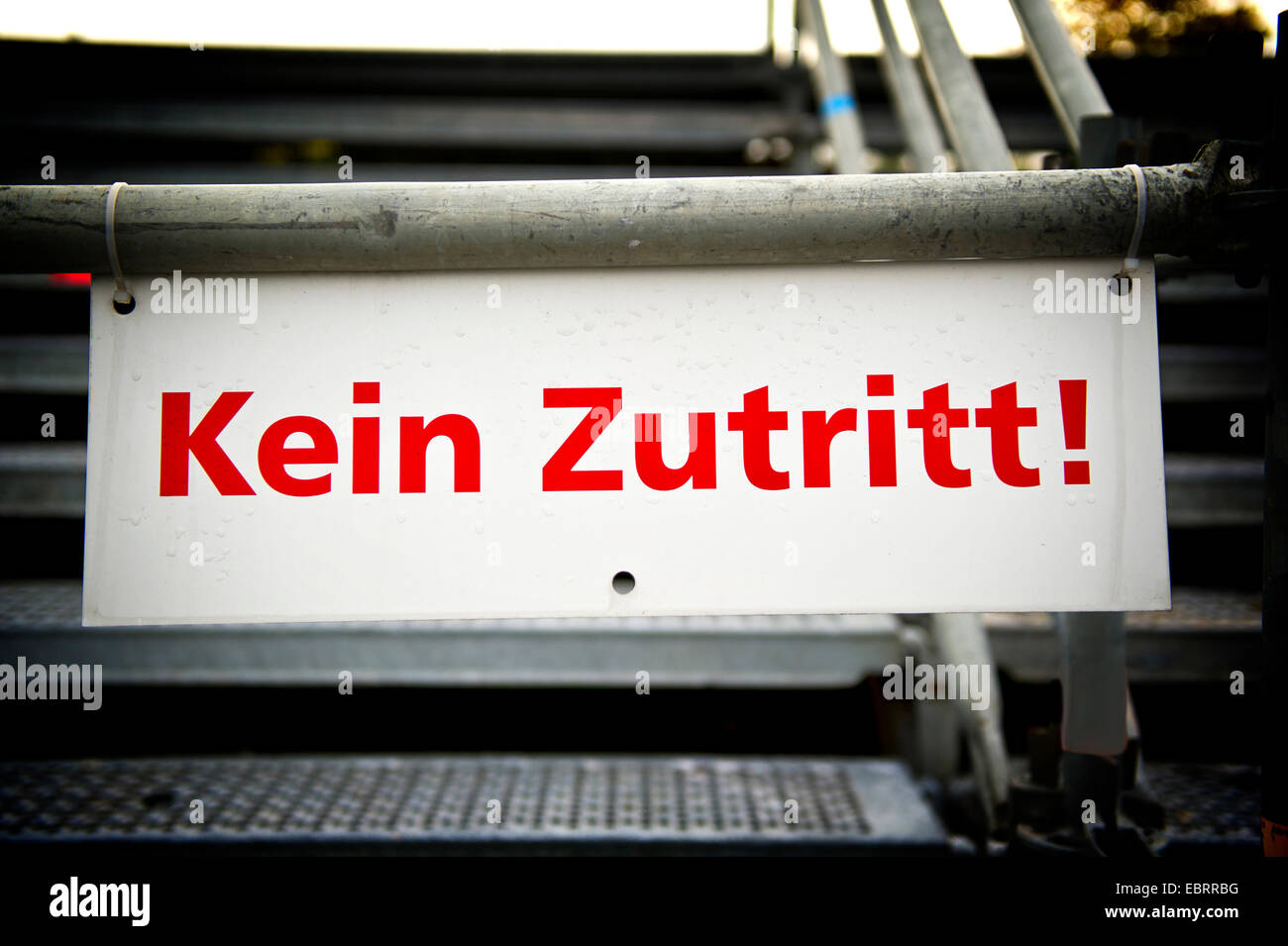 sign no admittance, kein Zutritt, Germany Stock Photo