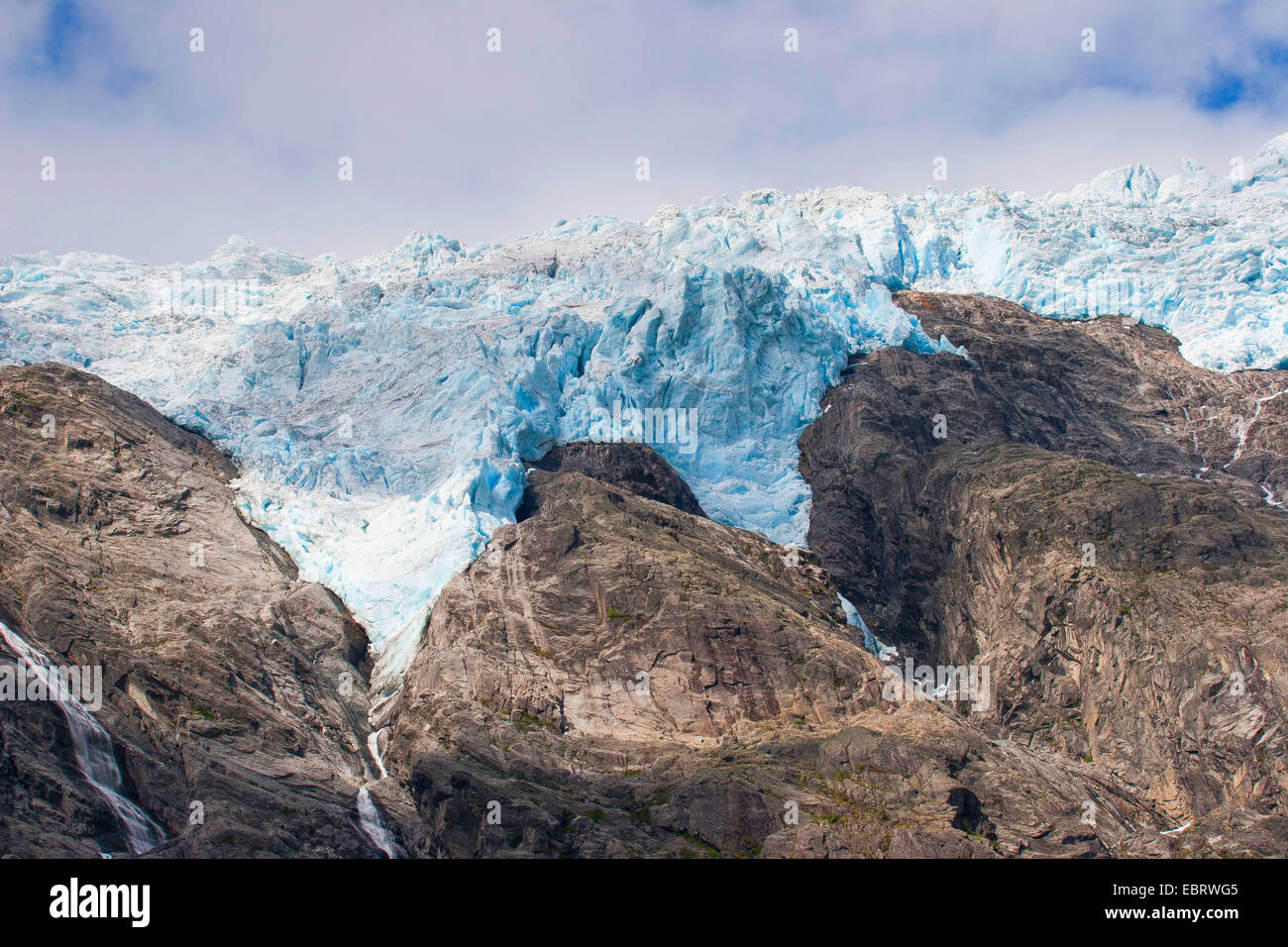 Jostedalsbreen glacier, Norway, Jostedalsbreen National Park, Supphella Stock Photo