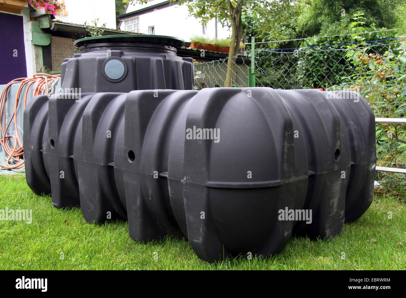 rainwater tank, underground tank, Germany Stock Photo