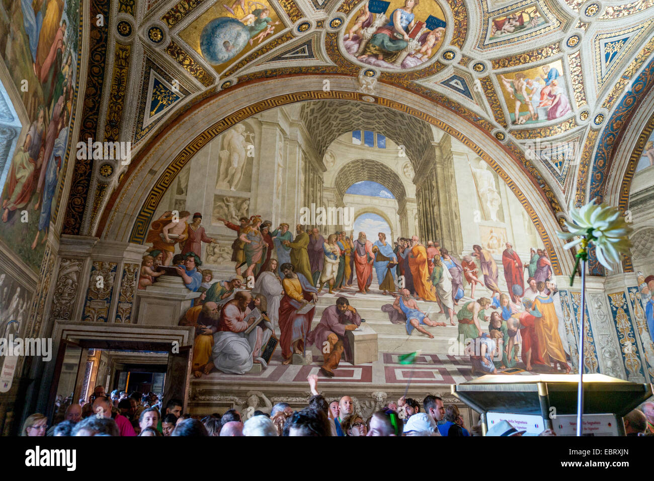 Vatican City: Raffael's "The School of Athens" Vatican Museums. Photo from 4th September 2014. Stock Photo