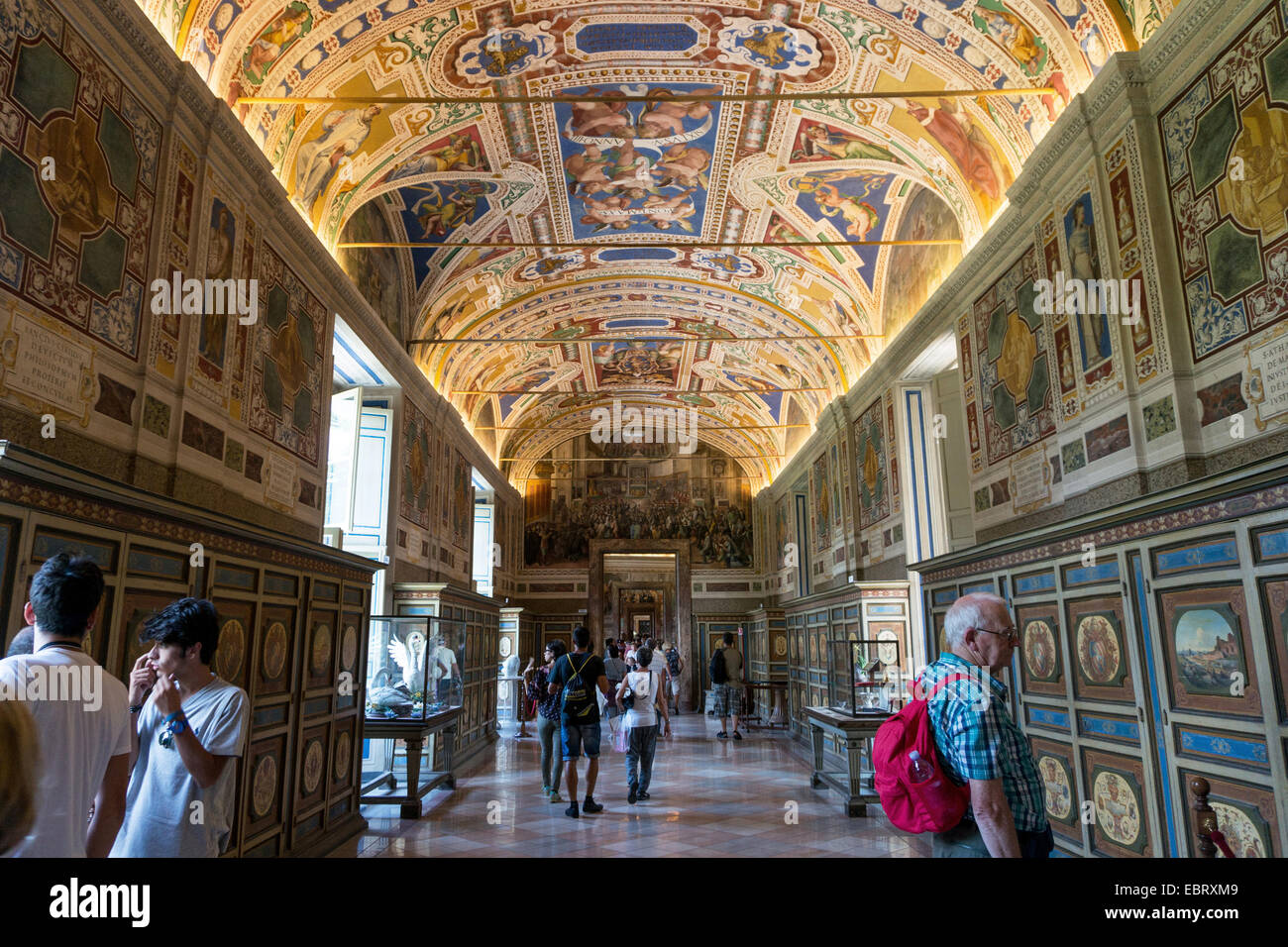 Vatican City: Visitors at the Vatican Museums. Photo from 4th September 2014. Stock Photo