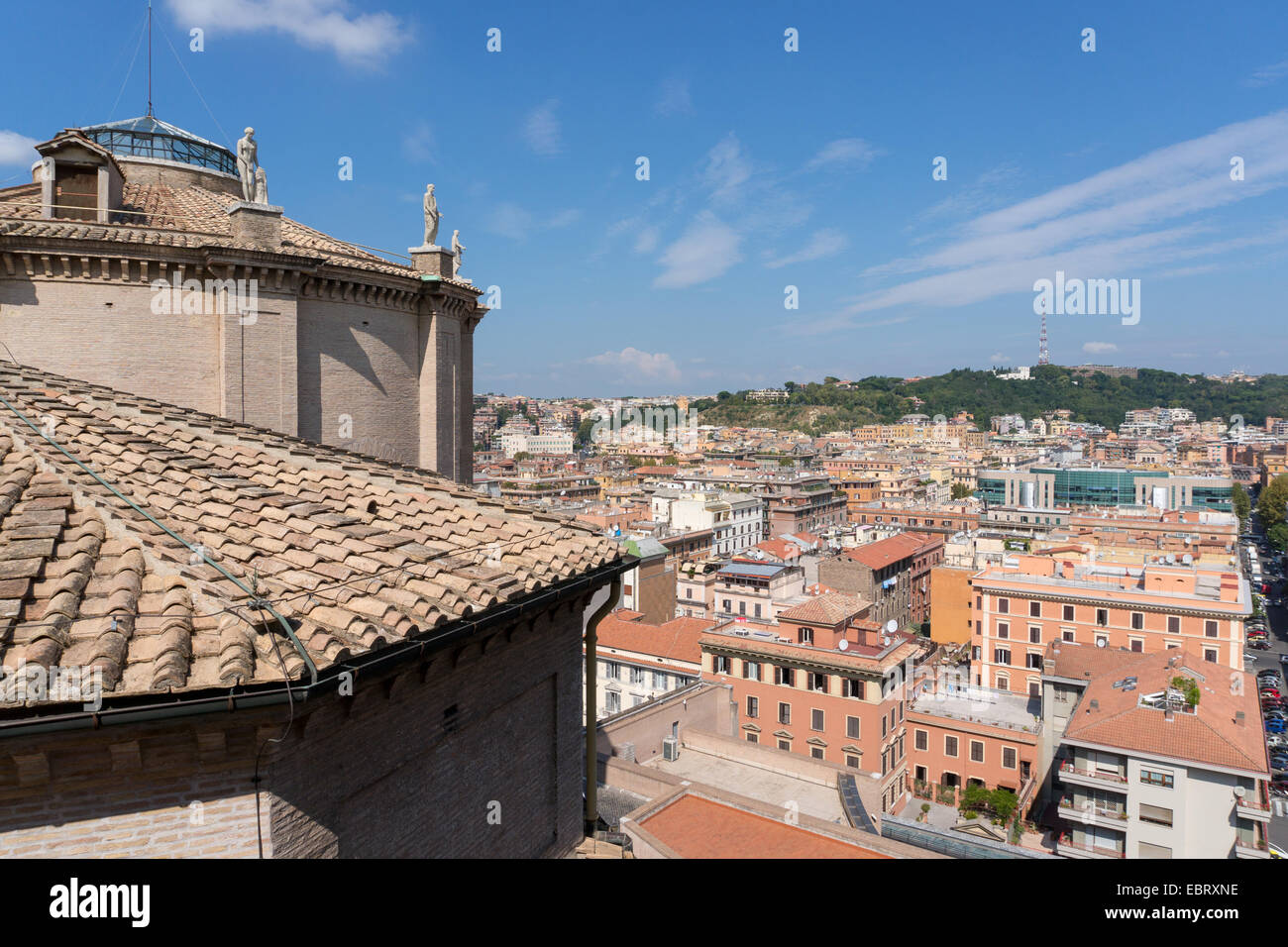 Vatican City: View on the city of Rome, as seen from Vatican Museums. Photo from 4th September 2014. Stock Photo