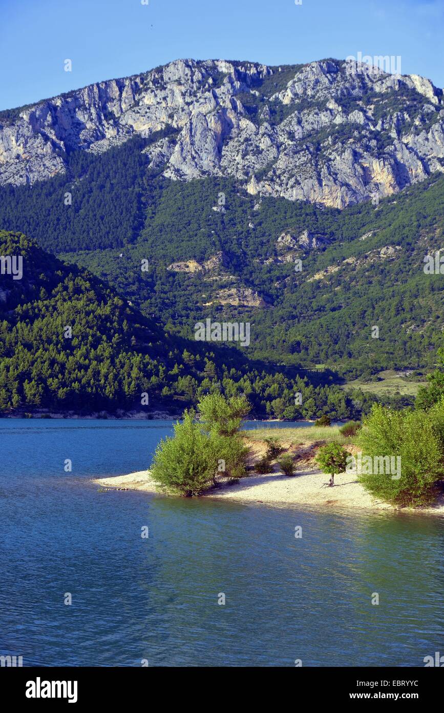 Lake of Sainte-Croix, France, Provence, Alpes-de-Haute-Provence Stock Photo