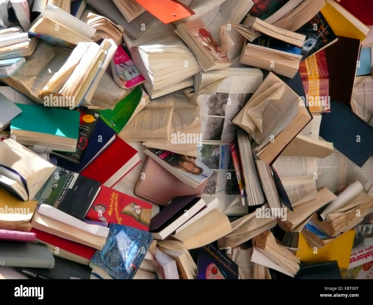 a litter of books Stock Photo