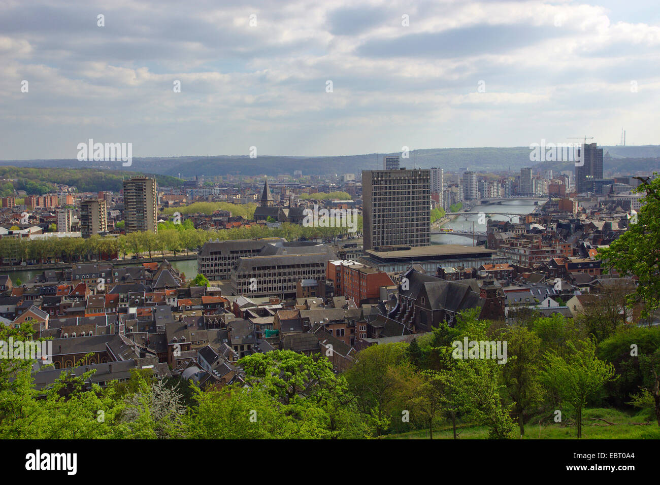 view on the town of LiÞge, Belgium, Luettich (Liege) Stock Photo