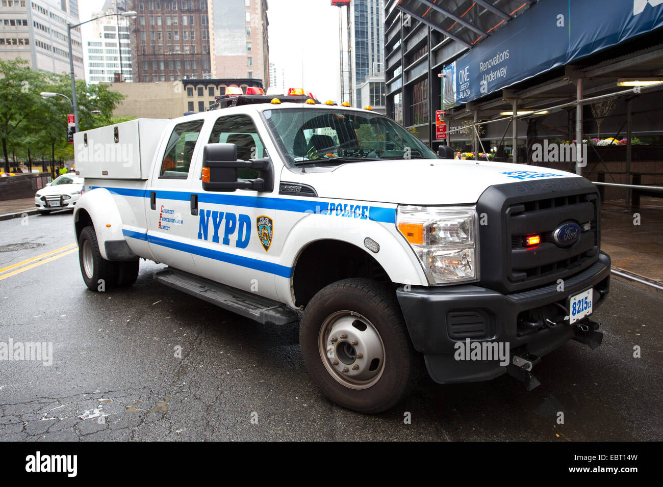 NYPD vehicle, Manhattan, NY, USA, Oct. 16, 2014. Stock Photo