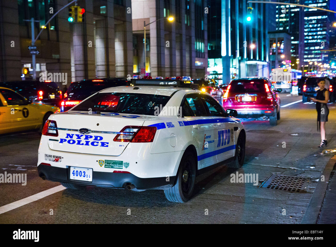 NYPD vehicle, Manhattan, NY, USA, Oct. 16, 2014. Stock Photo