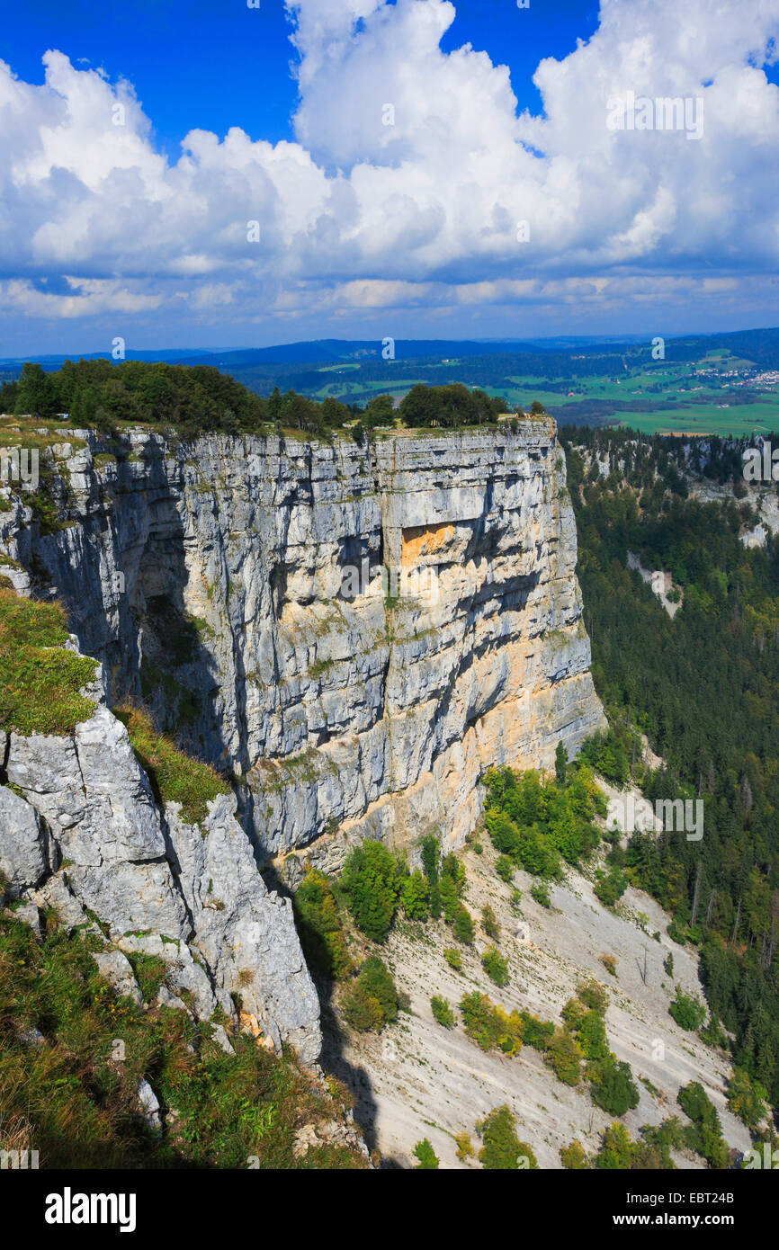 Creux du Van at the NeuchÔtel Jura, Switzerland, Neuenburg Stock Photo