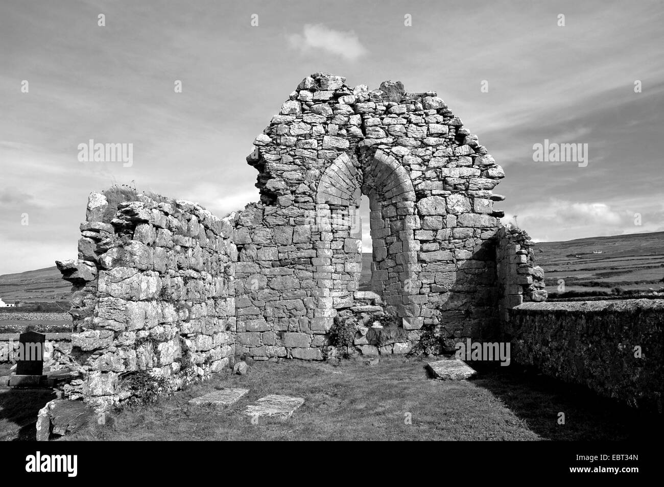 Church Ruin in The Burren, located in County Clare of the Republic of Ireland Stock Photo Alamy