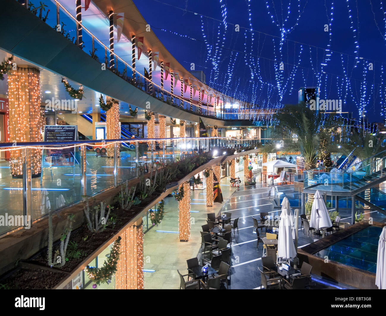 Las Palmeras Shopping Centre Corralejo La Oliva Fuerteventura Canary  Islands Spain at twilight Stock Photo - Alamy
