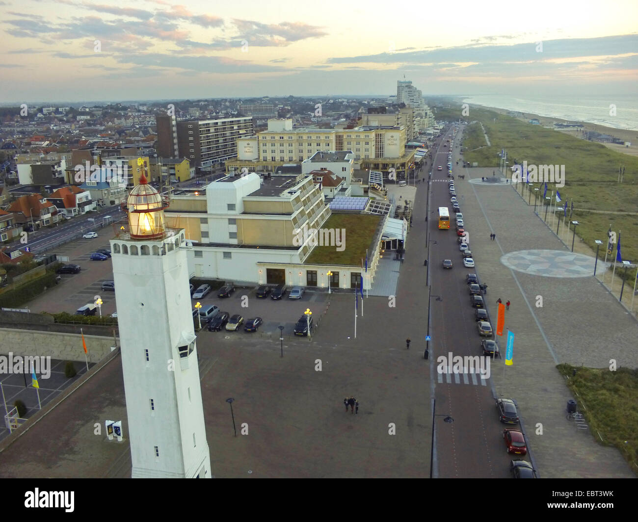 Aerial view to the lighthouse of noordwijk hi-res stock photography and ...
