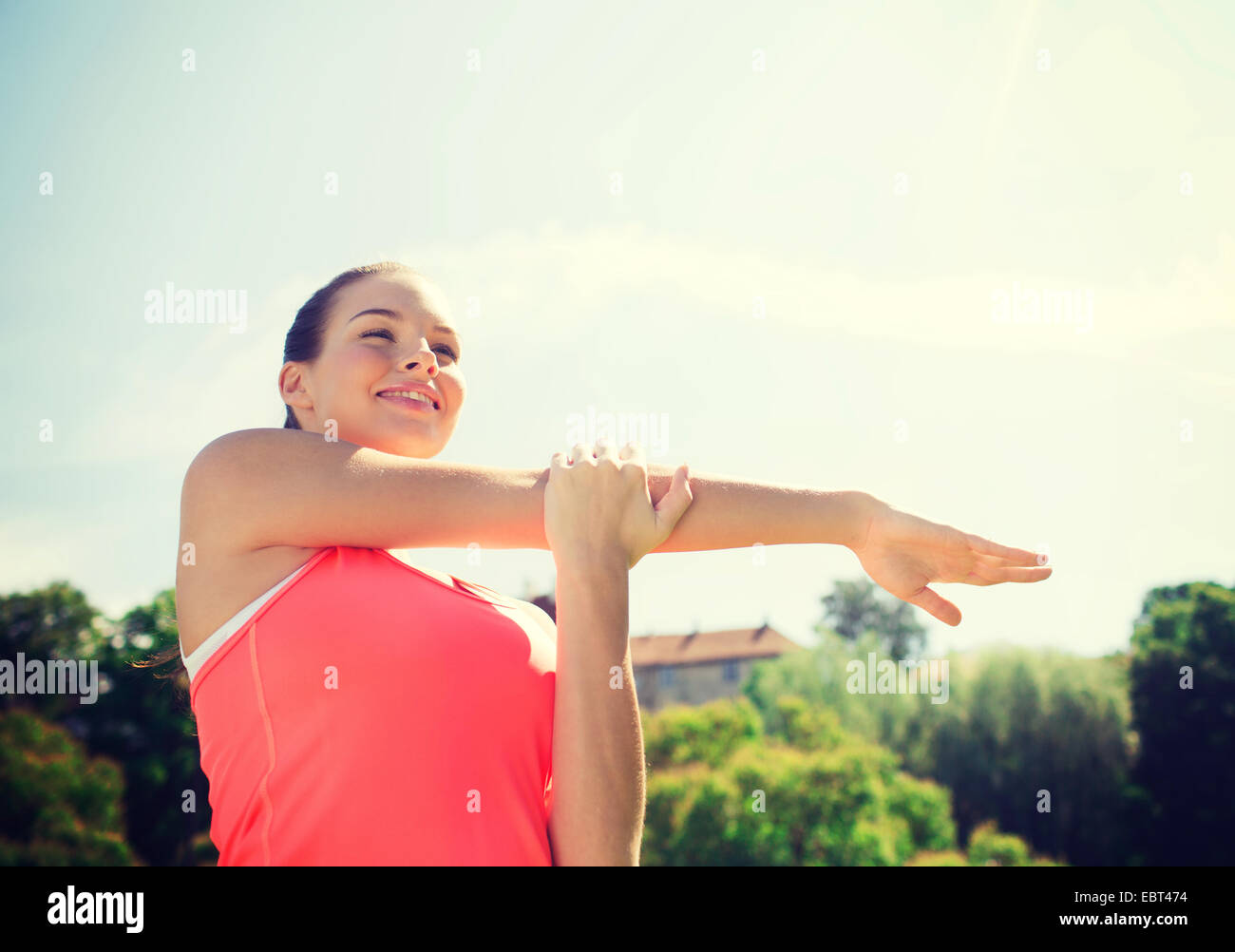 Woman fitness stretching hi-res stock photography and images - Alamy