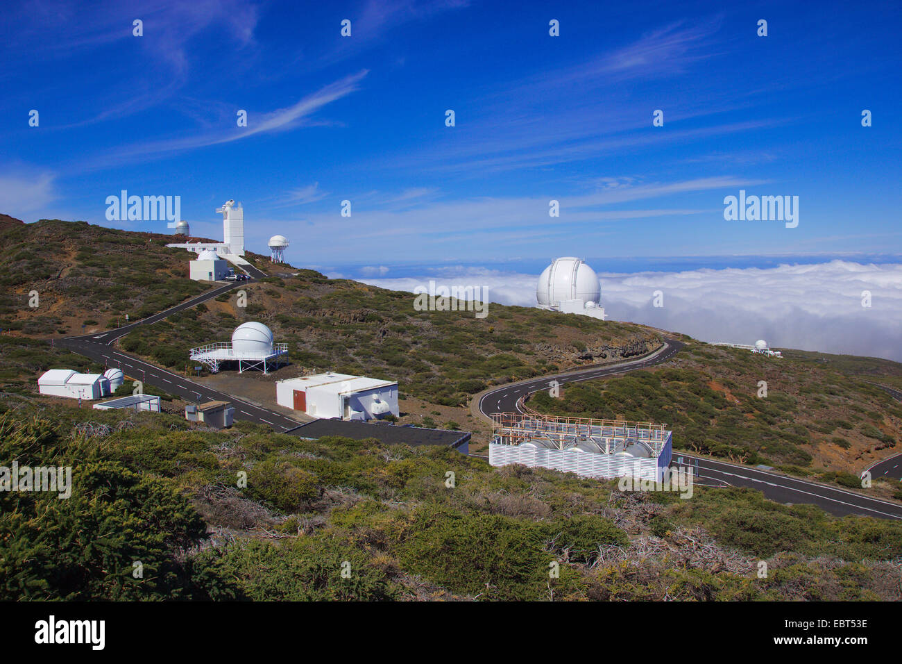Roque de los Muchachos Observatory, Canary Islands, La Palma Stock Photo