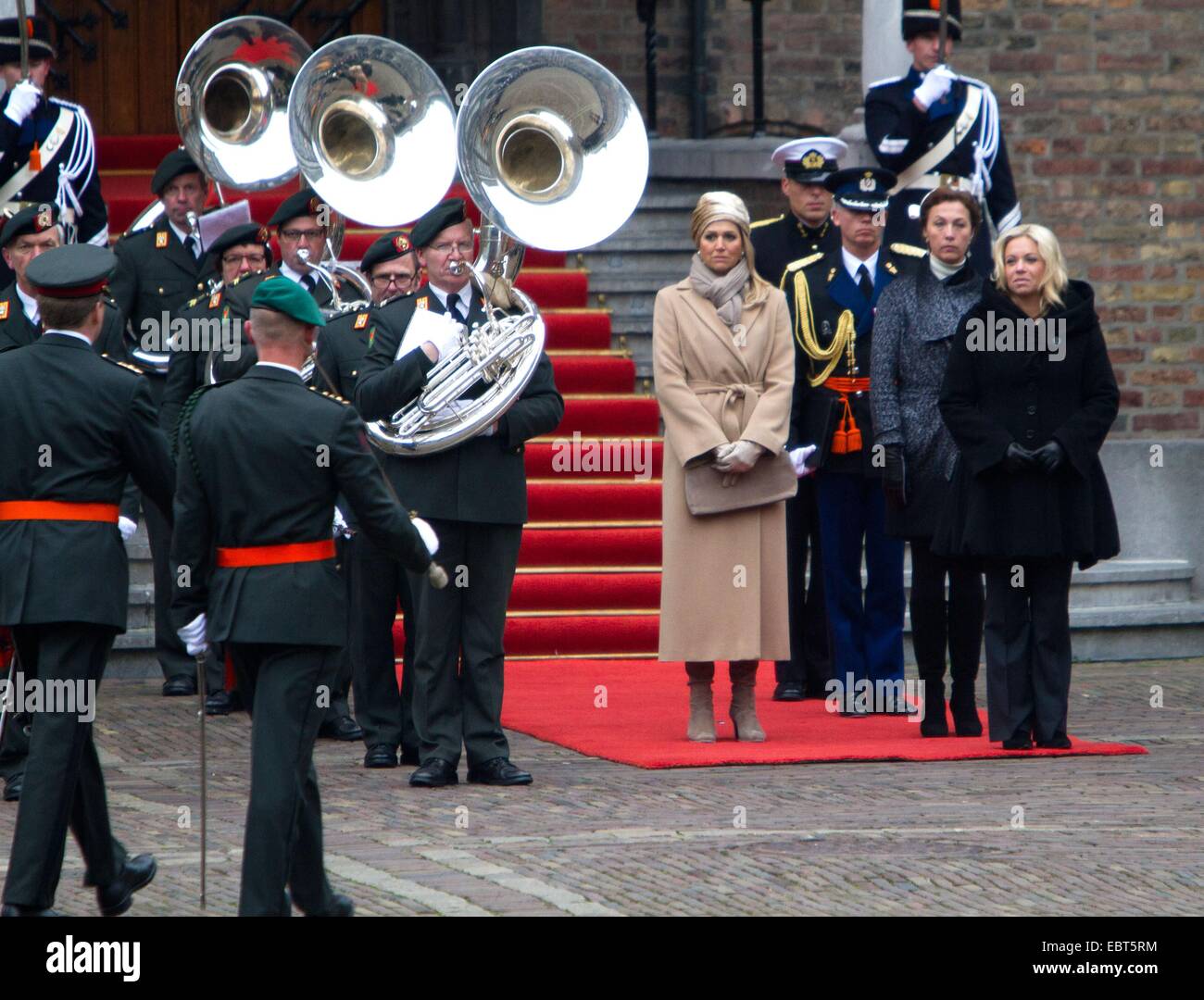 The Hague, The Netherlands. 4th Dec, 2014. Queen Maxima of The Netherlands attend the ceremony of the Military Willems-Orde to Majoor Gijs Tuinman at the Binnenhof square in The Hague, The Netherlands, 4 December 2014. The Militaire Willems-Orde is the highest Dutch Knighthood for 'Courage, Tact and Loyalty' in the Army. Credit:  dpa picture alliance/Alamy Live News Stock Photo