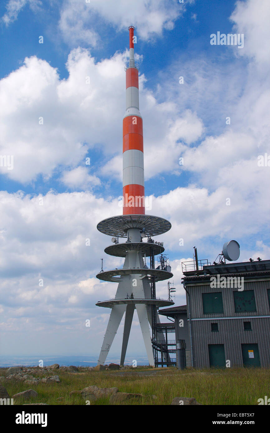 Brocken Transmitter, Germany, Saxony-Anhalt, Harz Stock Photo