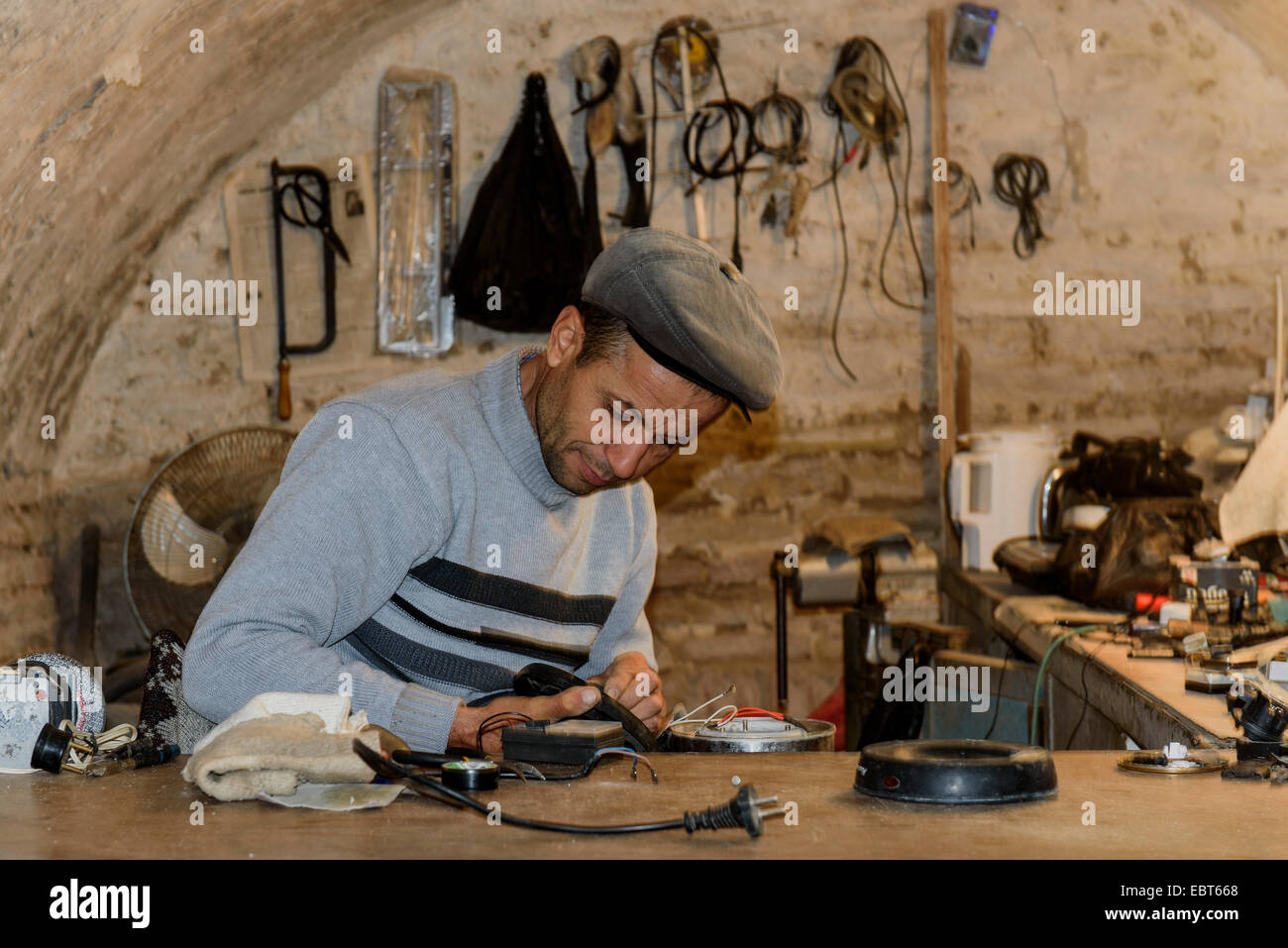 craftsman  in the  historic city Ichan Qala, Chiwa, Uzbekistan, Asia Stock Photo