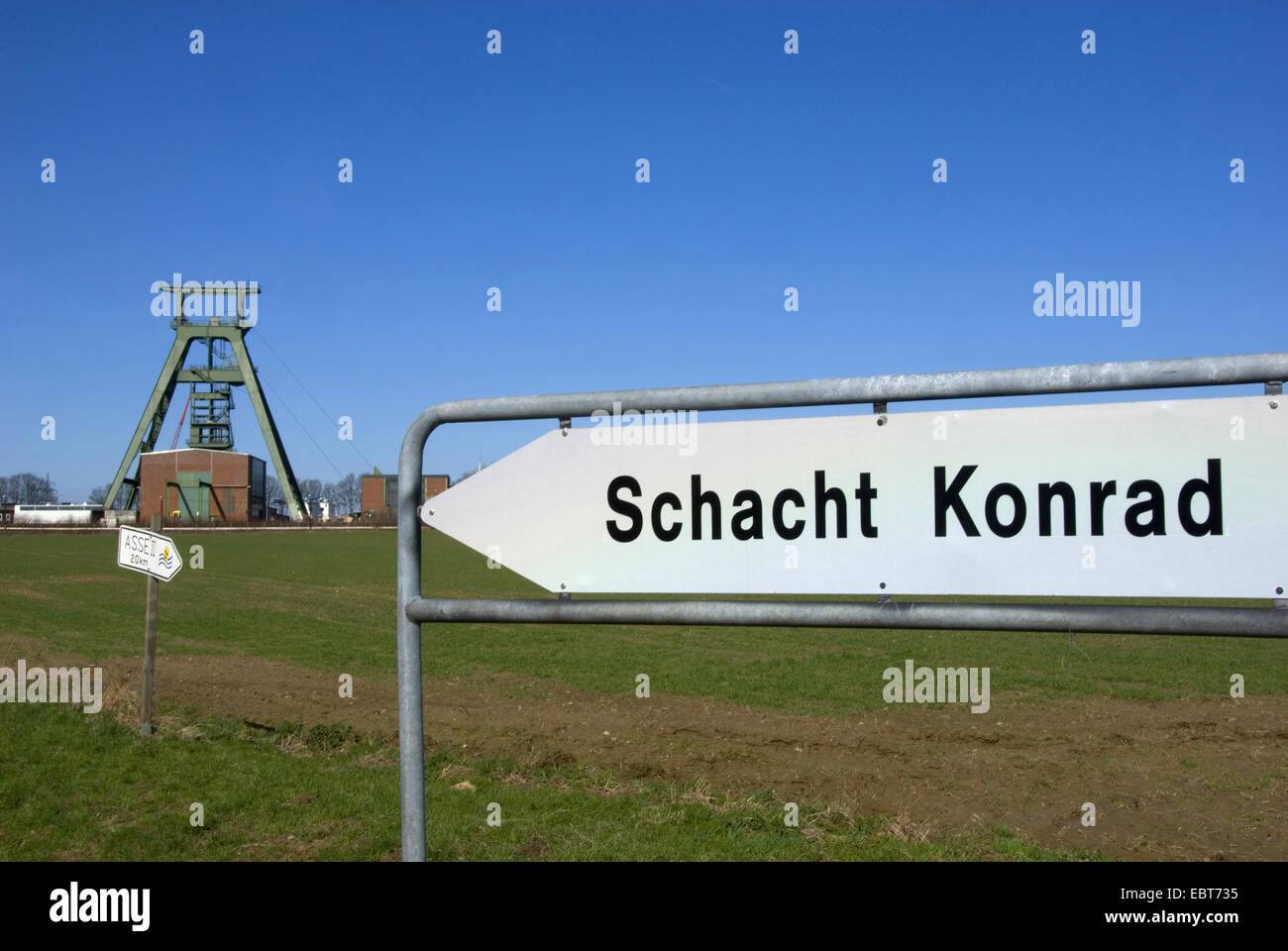 pit Konrad, Schacht Konrad, former iron ore mine, repository for radioactive waste , Germany, Lower Saxony, Salzgitter Stock Photo