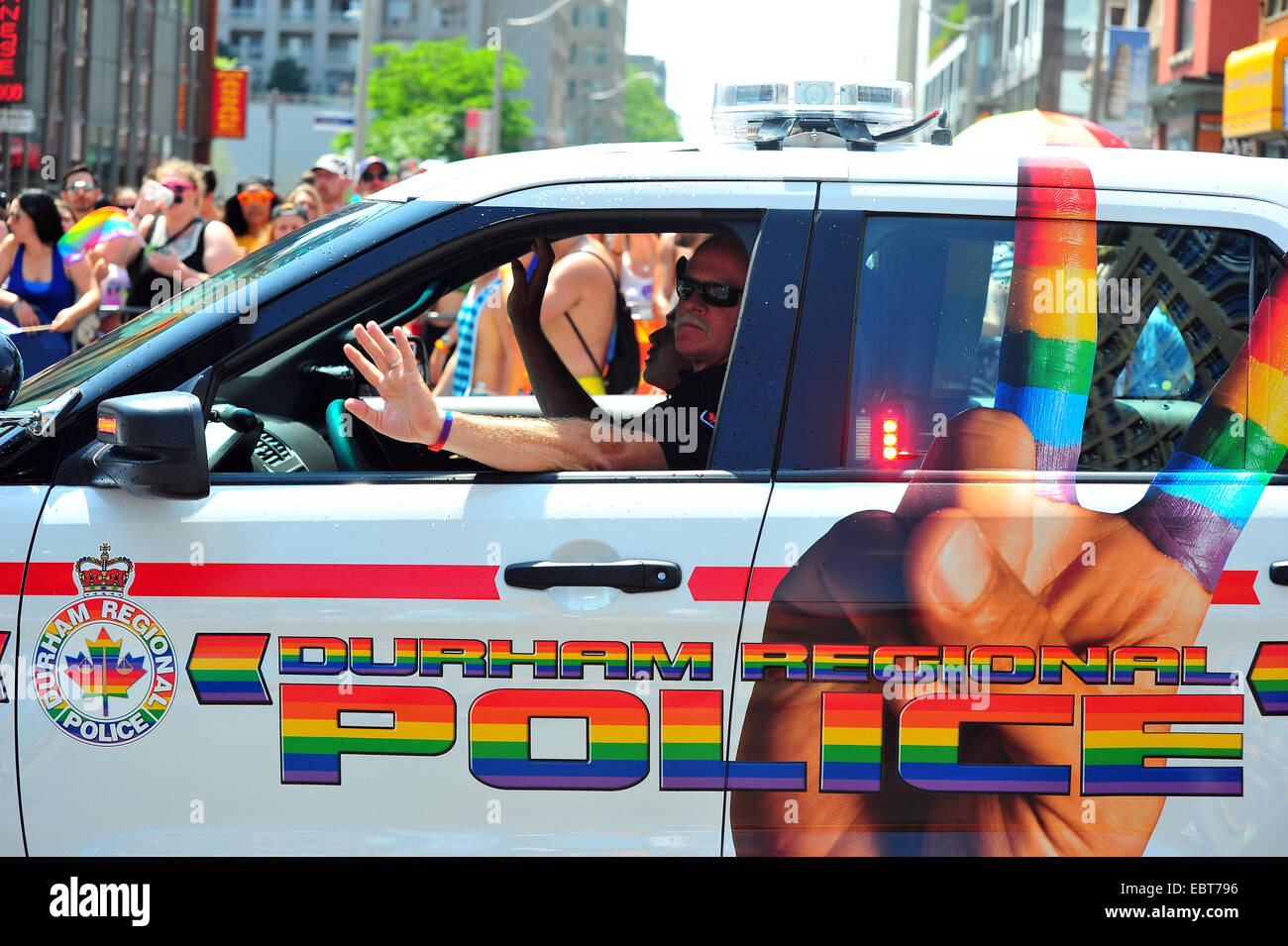 Canadian police at the 2014 World Pride in Toronto. Stock Photo