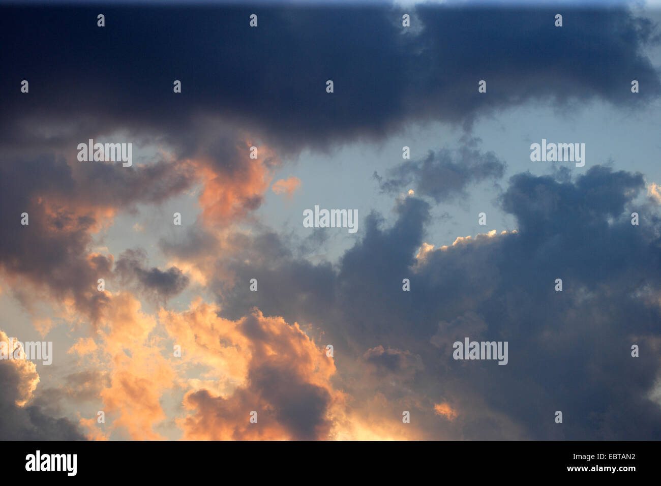 sunset sky at summer Stock Photo