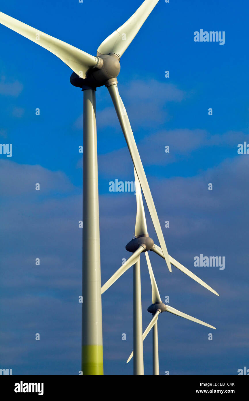wind power stations, Germany, Lower Saxony, Osterholz, Meyenburg Stock Photo