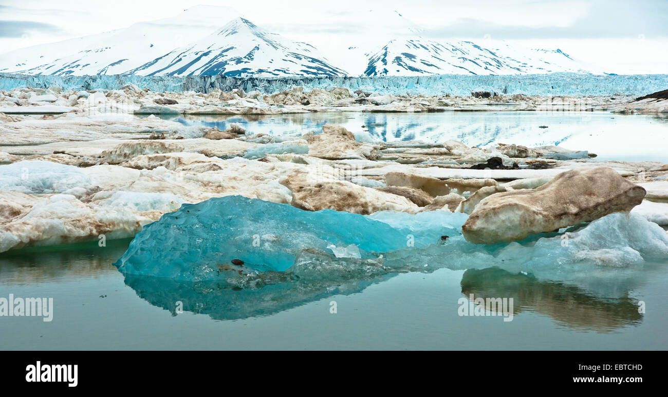 drift ice in Van-Keulen-Fjord, Norway, Svalbard Stock Photo
