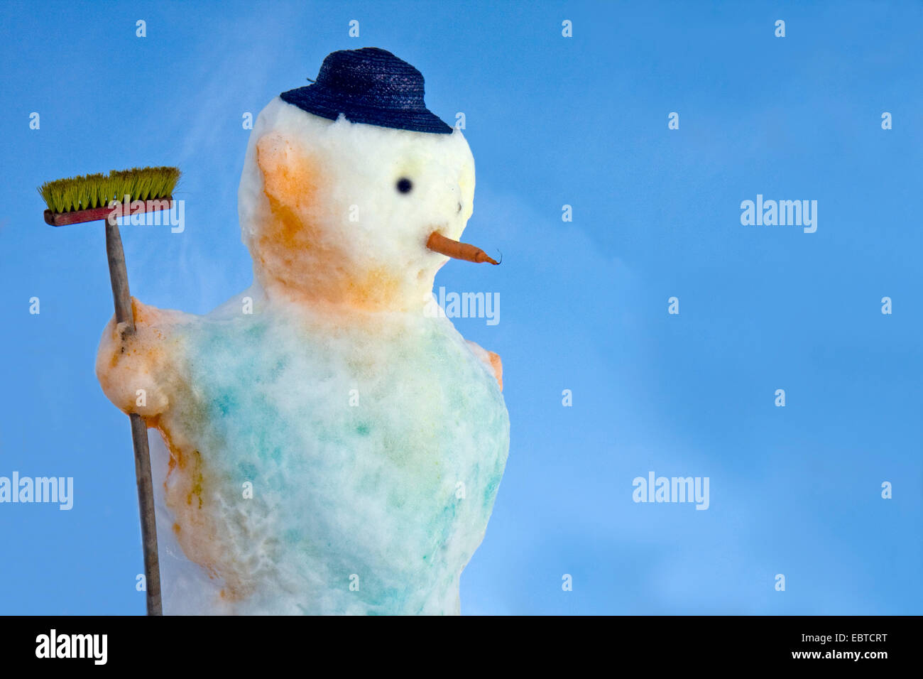snow man, Germany, North Rhine-Westphalia Stock Photo