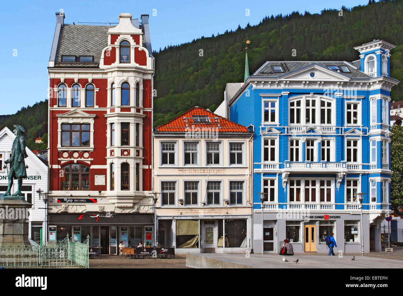 old buildings in inner city, Norway, Bergen Stock Photo - Alamy
