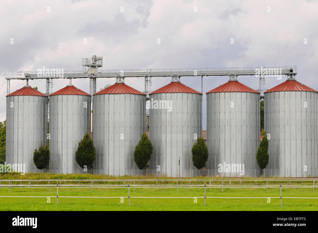 large silo complex, Germany, North Rhine-Westphalia Stock Photo
