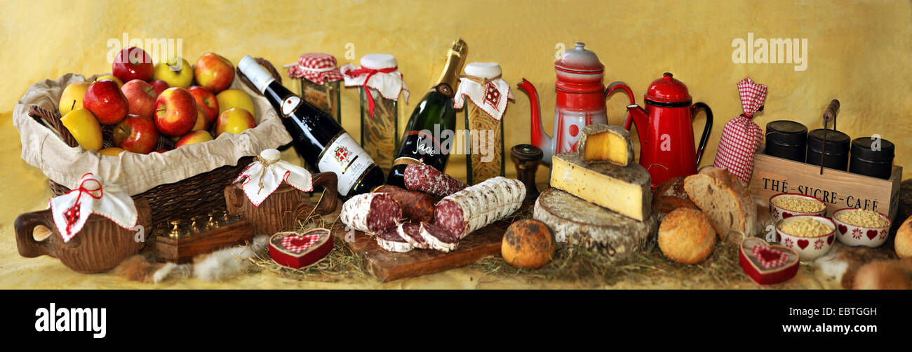 foods from Alps mountains, France Stock Photo
