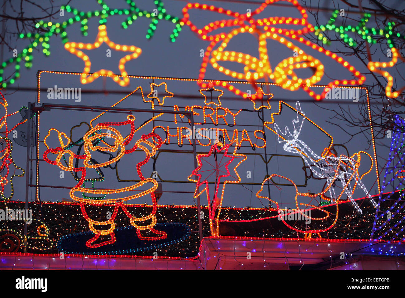 Britain's biggest Christmas lights display has been switched on again
