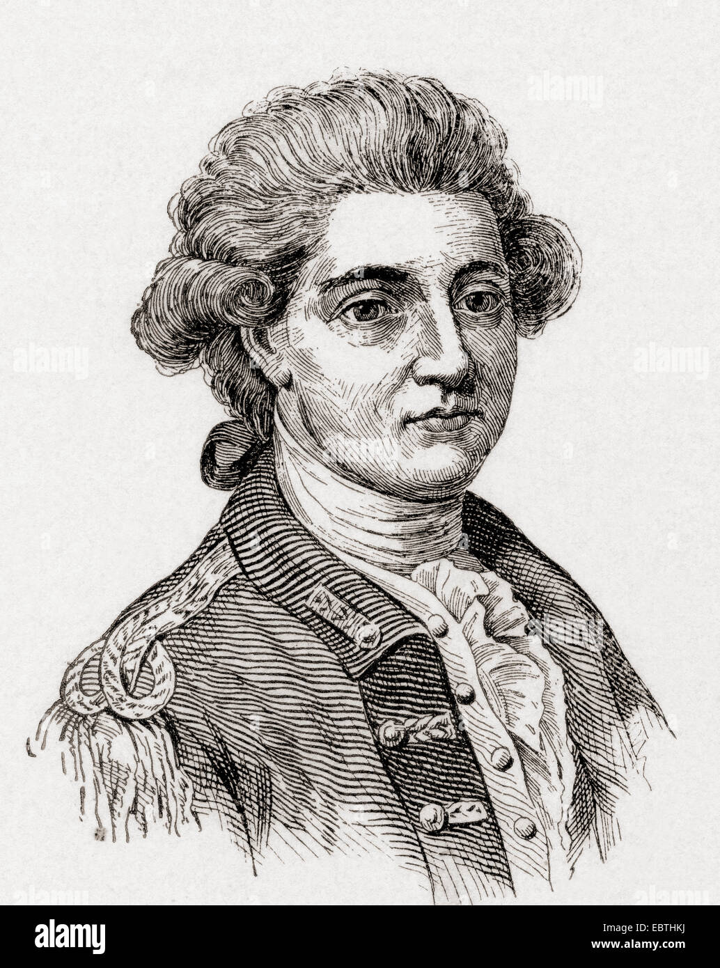 John André, 1750 –1780. British Army officer hanged as a spy during the American Revolutionary War. Stock Photo