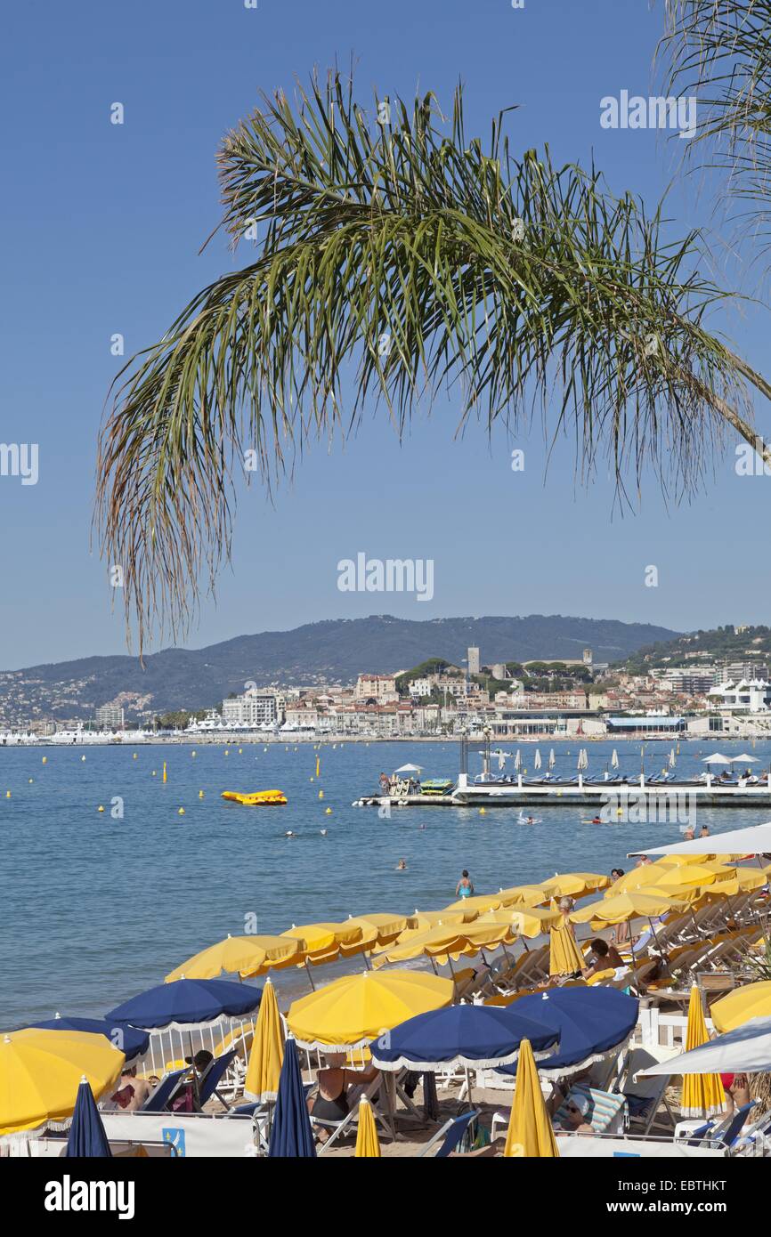 old town and beach, Cannes, Cote d´Azur, France Stock Photo