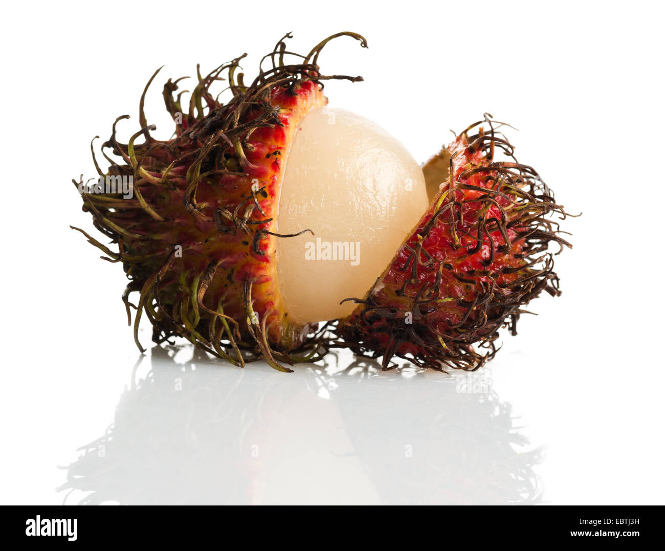 Tropical fruit, rambutan on white background Stock Photo - Alamy