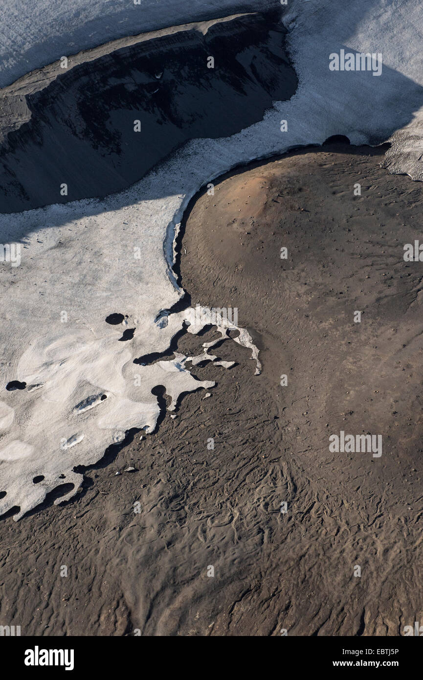 Aerial View of Eyjafjallajökull volcano, South west Iceland Stock Photo