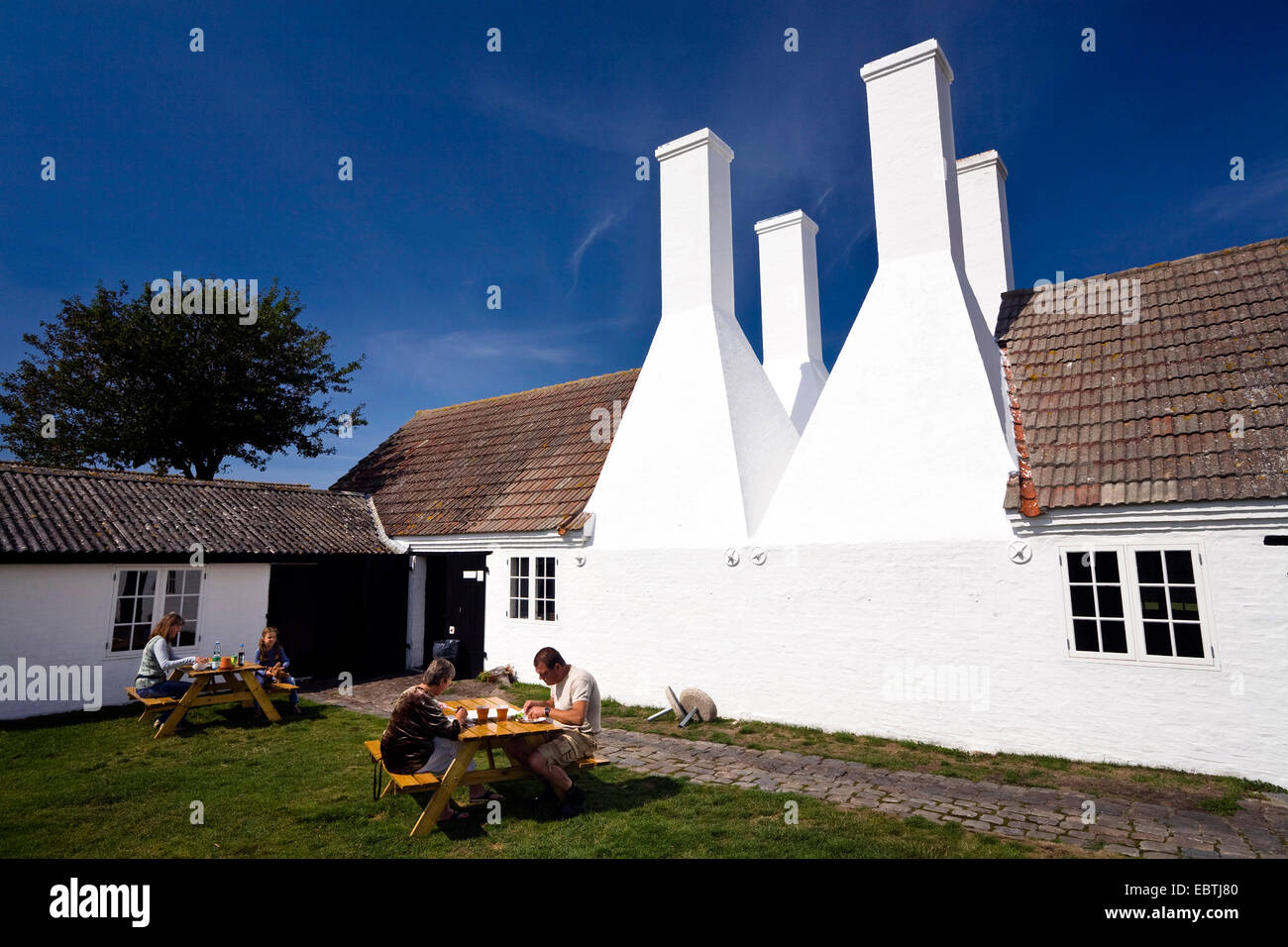 historical herring smokehouse that can now be visited as a museum, Denmark, Bornholm, Hasle Stock Photo