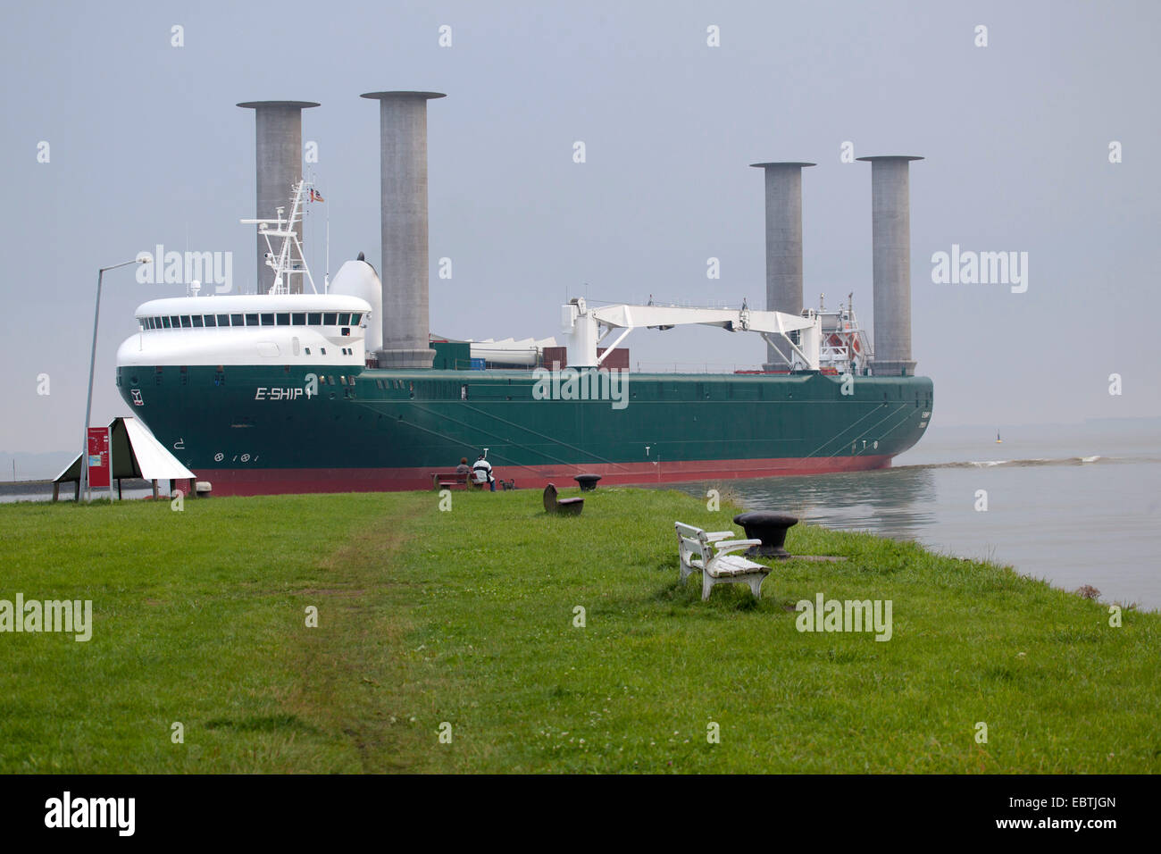 E-Ship 1 in the Emden harbour, Germany, Lower Saxony, East Frisia, Emden Stock Photo