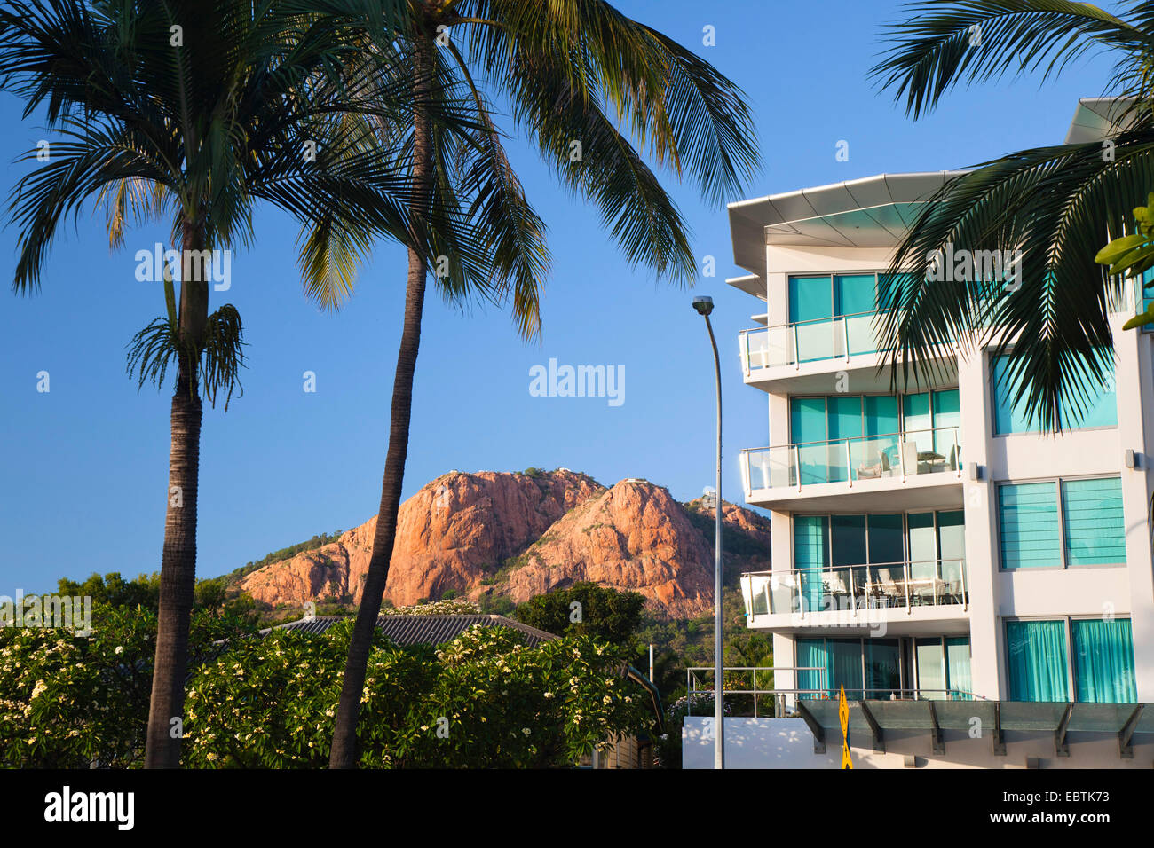 The Strand with Castle Hill, Australia, Queensland, Townsville Stock Photo