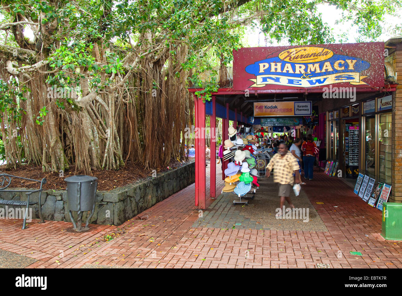 entrance of Kuranda Original Rainforest Markets, Australia, Queensland, Kuranda Stock Photo