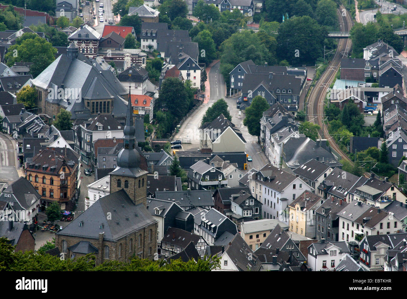 historical centre of Velbert-Langenberg, Germany, North Rhine-Westphalia, Velbert Stock Photo
