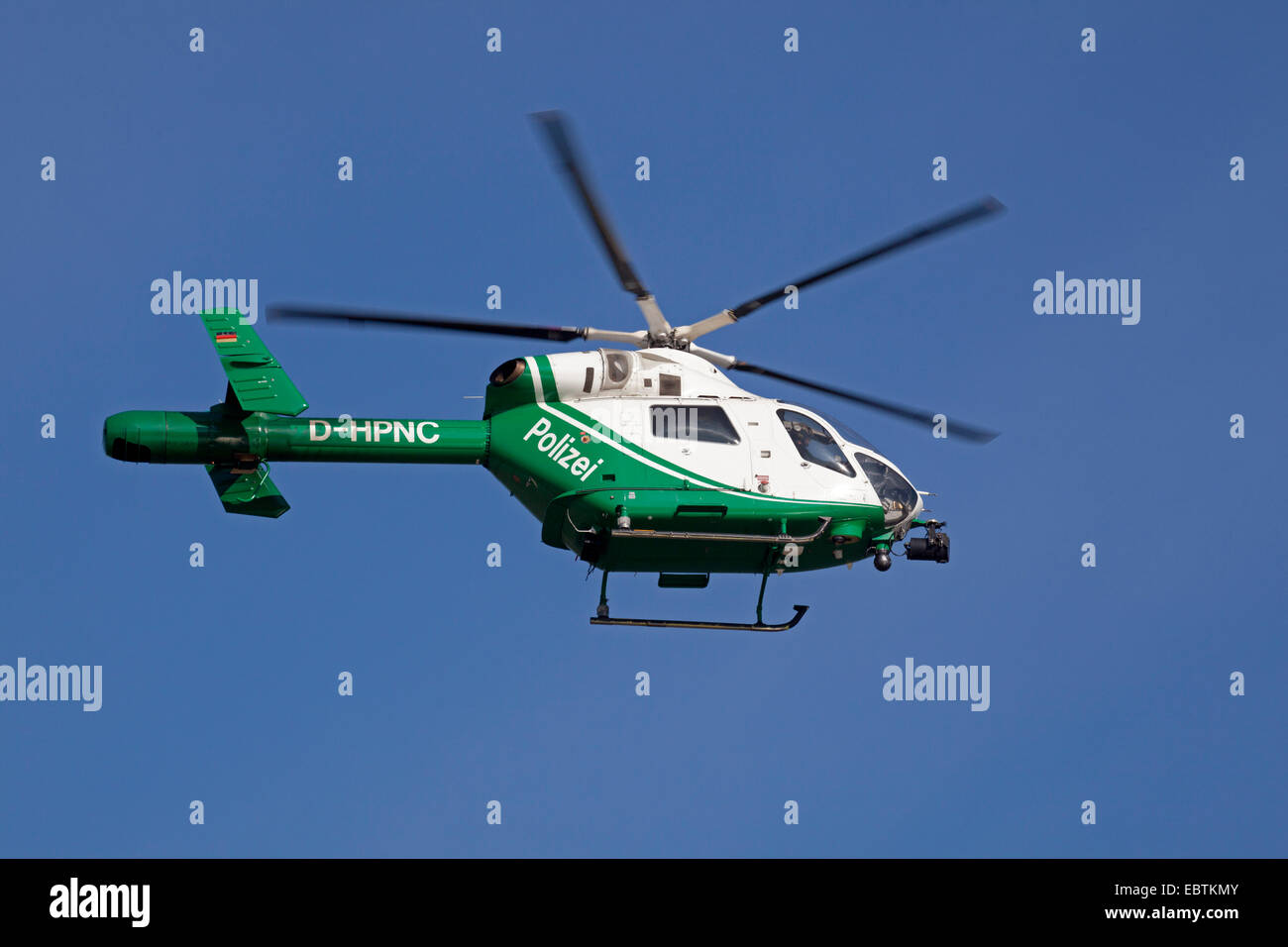 Police MD Helicopters MD-902 Explorer with infrared camera , Germany Stock Photo