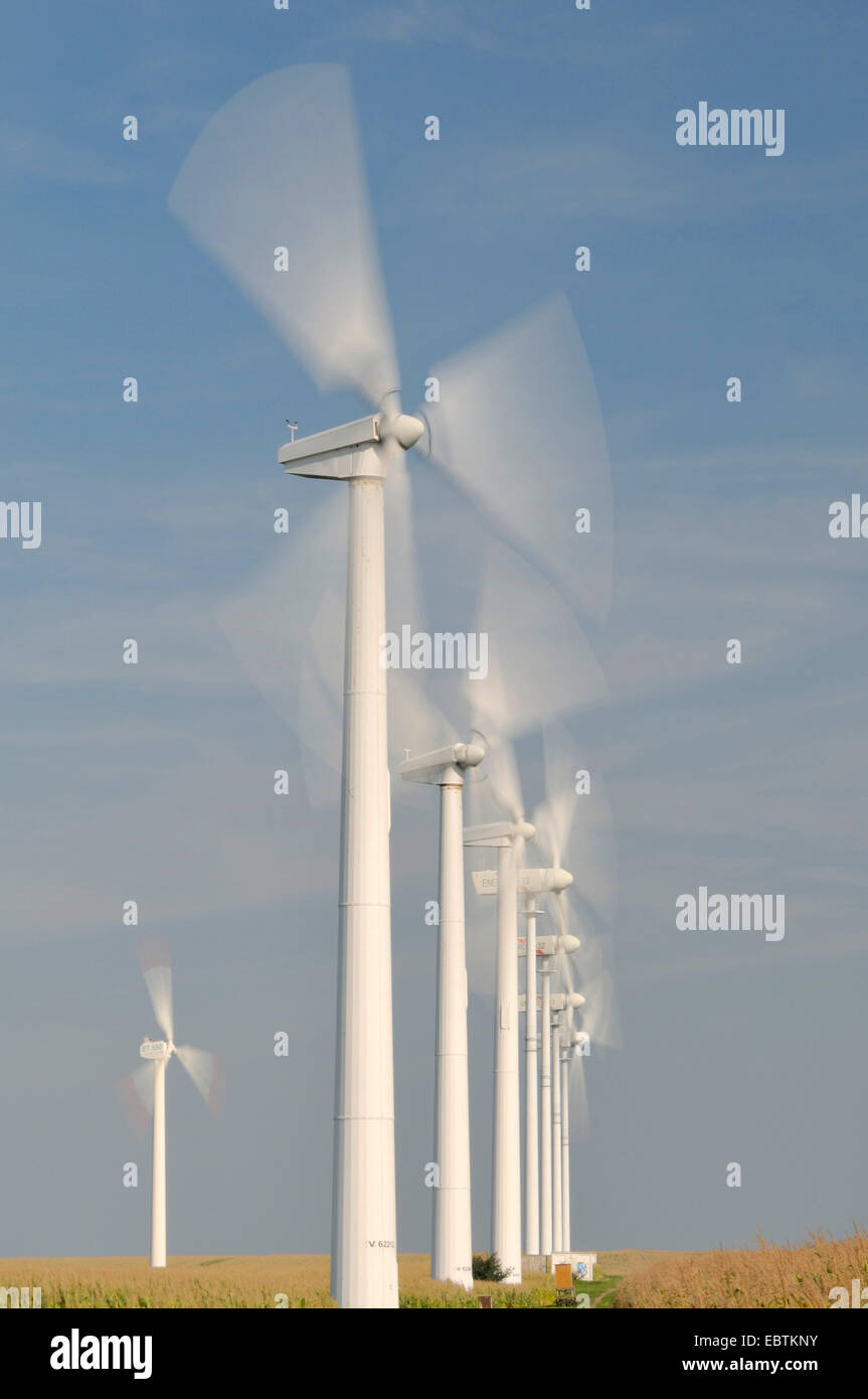 wind energy plant, Germany, Mecklenburg Vorpommern Stock Photo