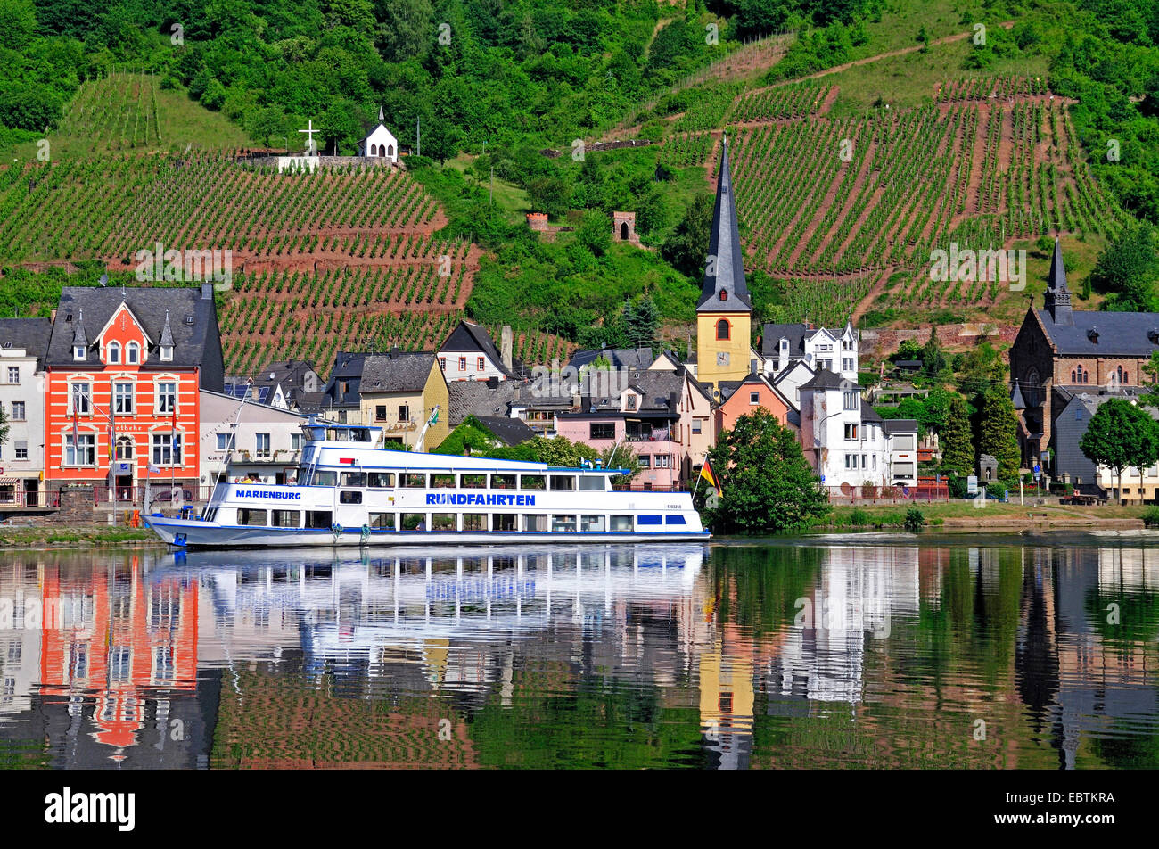 village Alf Moselle Valley, Germany, Rhineland-Palatinate Stock Photo